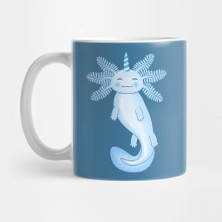 Blue Unicorn Axolotl Mug